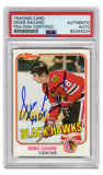 Denis Savard Signed Blackhawks 1981 Topps Rookie Card #75 w/HOF - (PSA Slabbed)