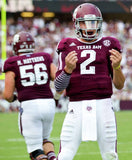 Johnny Manziel Signed Texas A&M Jersey / 3xInscribed with Johnny F****n Football