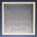 Troy Polamalu HOF Steelers Signed/Auto Football Jersey Framed Beckett 189802