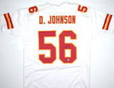 Derrick Johnson Autographed White Pro Style Jersey - Beckett W Hologram *Black