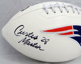 Curtis Martin Autographed New England Patriots Logo Football- JSA Witnessed Auth