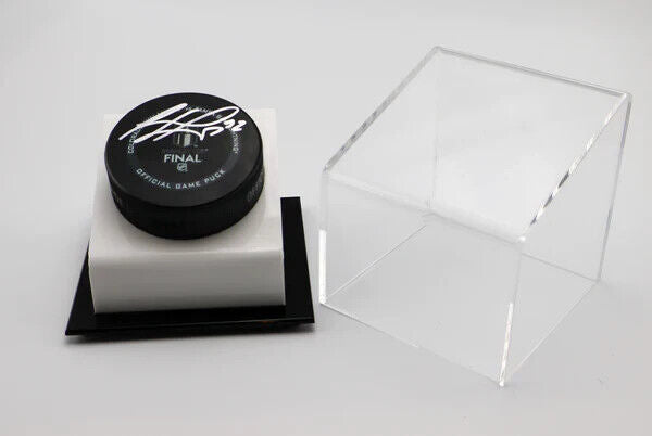 Gabriel Landeskog Colorado Avalanche Signed Hockey Final Puck w/Display Case JSA