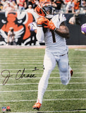 JA'MARR CHASE AUTOGRAPHED 16X20 PHOTO CINCINNATI BENGALS BECKETT BAS QR 205627