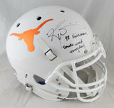 Ricky Williams Heisman Signed UT ProLine F/S Chrome Logo Helmet W Smoke- JSA W A