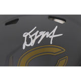 DJ Moore Autographed/Signed Chicago Bears Slate Speed Mini Helmet Beckett 48370