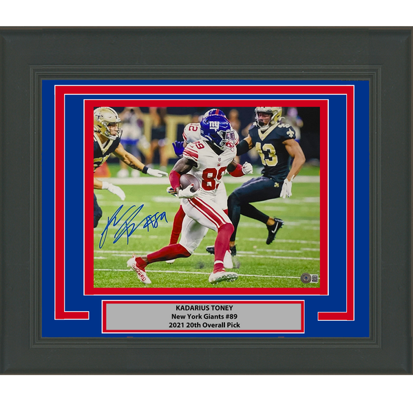 Framed Autographed/Signed Kadarius Toney New York Giants 11x14 Photo BAS COA #1