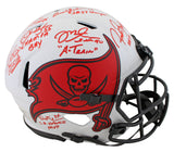 Bucs SB 37 Lynch, Sapp, +5 Signed Lunar F/S Speed Proline Helmet w/ Case BAS Wit