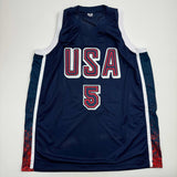 Autographed/Signed Kelsey Plum USA Olympics Blue Basketball Jersey JSA COA