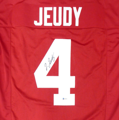 ALABAMA CRIMSON TIDE JERRY JEUDY AUTOGRAPHED RED JERSEY BECKETT BAS 159236