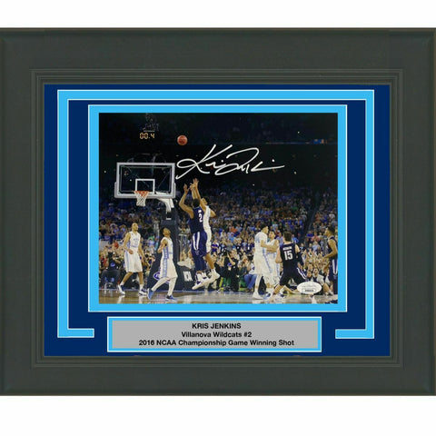 FRAMED Autographed/Signed KRIS JENKINS The Shot Villanova 8x10 Photo JSA COA