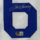 FRAMED Autographed/Signed STEVE GARVEY 33x42 White Baseball Jersey Beckett COA