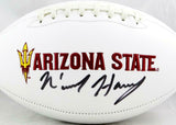 N'Keal Harry Signed Arizona State Sun Devils Logo Football - Beckett Auth *Black