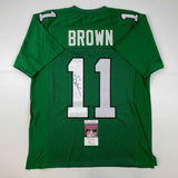 Autographed/Signed AJ A.J. Brown Philadelphia Kelly Green Jersey JSA COA