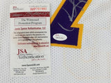 Dennis Rodman Signed Lakers Jersey (JSA) 5xNBA champion (1989, 1990, 1996-1998)