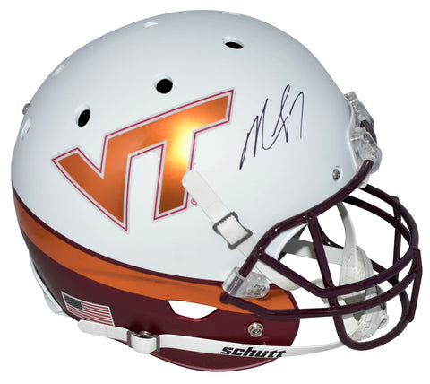 MICHAEL VICK AUTOGRAPHED VIRGINIA TECH HOKIES WHITE FULL SIZE HELMET JSA