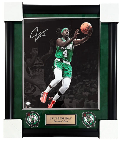 Jrue Holiday Boston Celtics Signed Spotlight 16x20 Matted & Framed Photo JSA