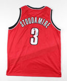 Damon Stoudamire Signed Trail Blazers Jersey (Beckett Holo) 1996 Rookie / Year