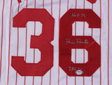 Robin Roberts Signed PHillies Jersey Inscribed "HOF 76" & "286 W" (PSA Hologram)