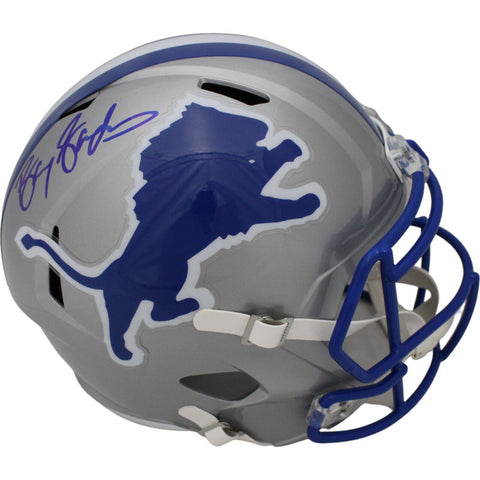 Barry Sanders Autographed/Signed Detroit Lions TB F/S Helmet Beckett 45778