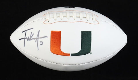 Frank Gore Signed Miami Hurricanes Logo Football (Beckett) 2001 National Champs