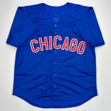 Autographed/Signed Nico Hoerner Chicago Blue Baseball Jersey Beckett BAS COA