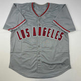 Autographed/Signed Vladimir Vlad Guerrero Los Angeles LA Grey Jersey Beckett COA