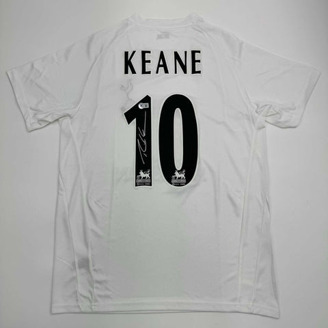 Autographed/Signed Robbie Keane Tottenham White Soccer Jersey Beckett BAS COA