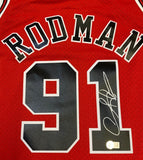 Dennis Rodman Autographed Chicago Bulls Mitchell Ness Jersey Beckett COA