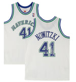 Dirk Nowitzki Autographed "HOF 23" Mavericks 1998 White Nike Jersey Fanatics