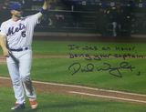 David Wright Autographed "It Was An Honor ... Captain" Framed 16 x 20 Photo JSA