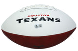 Dalton Schultz Autographed Houston Texans White Panel Football Beckett