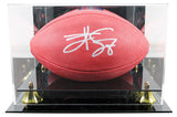 Travis Kelce Signed Super Bowl LVIII Logo Wilson "Duke" Football W/ Case BAS Wit