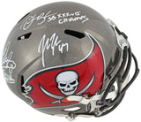 Bucs (3) Sapp, Brooks & Lynch Signed Full Size Speed Rep Helmet BAS Wit #WJ55078