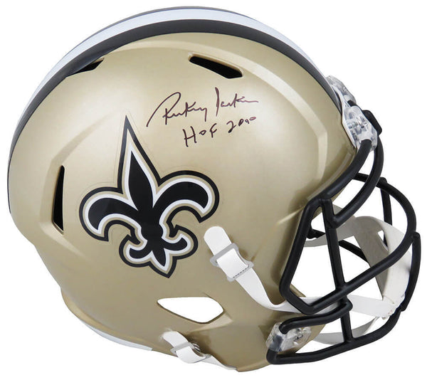 Rickey Jackson Signed Saints Riddell F/S Speed Replica Helmet w/HOF 2010 -SS COA