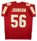 Derrick Johnson Authentic Signed Red Pro Style Jersey Autographed BAS Witnessed