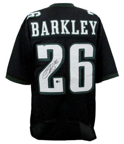 Saquon Barkley Signed/Auto Eagles Black Custom Football Jersey Beckett 190943