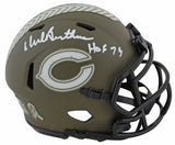 Bears Dick Butkus "HOF 79" Signed STS Speed Mini Helmet JSA Witnessed #WA914564