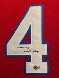 FRAMED BUFFALO BILLS JAMES COOK AUTOGRAPHED SIGNED JERSEY BECKETT HOLO