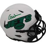 Garrett Wilson Autographed New York Jets Lunar Mini Helmet FAN 44929