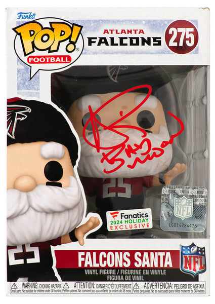 Andre Rison Signed Falcons 2024 SANTA Funko Pop #275 w/Bad Moon (SCHWARTZ COA)