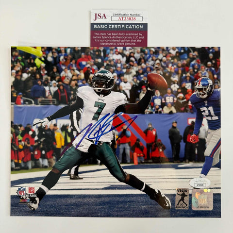 Autographed/Signed Michael Mike Vick Philadelphia Eagles 8x10 Photo JSA COA