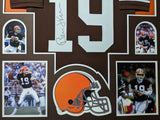 FRAMED CLEVELAND BROWNS BERNIE KOSAR AUTOGRAPHED SIGNED JERSEY BECKETT HOLO