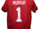 Kyler Murray Autographed/Signed College Style Red Jersey Beckett 24982