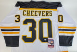 Gerry Cheevers Signed Boston Bruins Jersey (JSA COA) Hall of Fame Goaltender