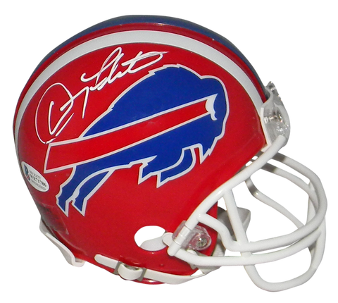 DOUG FLUTIE AUTOGRAPHED SIGNED BUFFALO BILLS THROWBACK MINI HELMET BECKETT