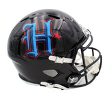 Andre Johnson Signed Houston Texans Speed Replica Alt 2024 Black Helmet w/ Insc.