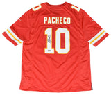 ISIAH PACHECO AUTOGRAPHED KANSAS CITY CHIEFS #10 RED NIKE JERSEY BECKETT