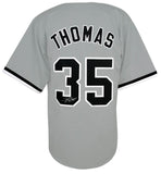 Frank Thomas Signed Grey Custom Jersey - (SCHWARTZ COA)