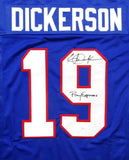 Eric Dickerson Signed Blue College Style Jersey w/ Pony Express- JSA W Auth *9