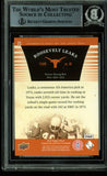 Texas Roosevelt Leaks Authentic Signed Card 2011 Upper Deck Texas #25 BAS Slab